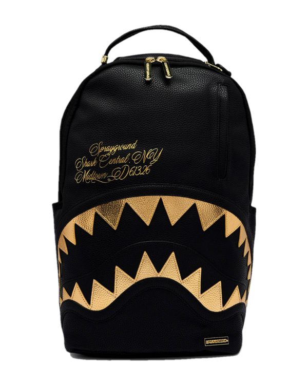 Sprayground Shark Central Gold DLXSV Backpack